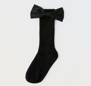 black bow socks