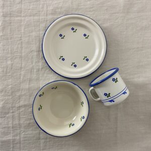 childrens enamel dining set