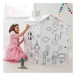 colour in cardboard house