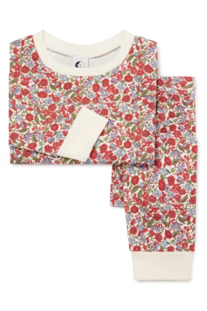 kids festive floral pyjamas
