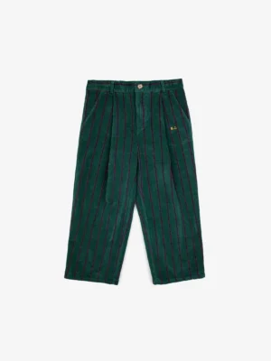 green striped kids trousers