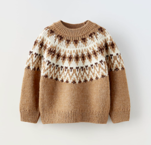 kids jacquard knit sweater