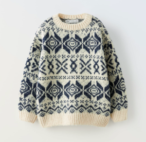 kids jaquard knit jumper