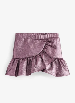 pink metallic skort