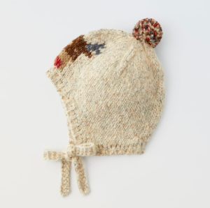 reindeer knit pom pom bonnet
