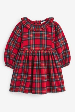 ruffle tartan collar dress