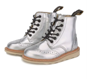 silver brogue boots