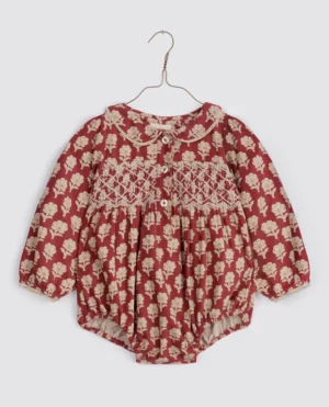 smocked festive romper