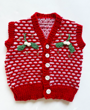 toddler festive knit vest