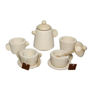 wooden tea set