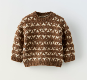 jacquard knit sweater