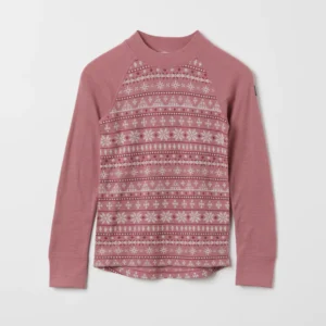 pink kids nordic thermal top