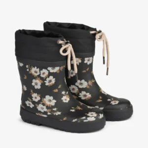 black floral wellies
