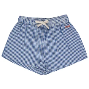 blue gingham shorts