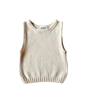 cream knit vest