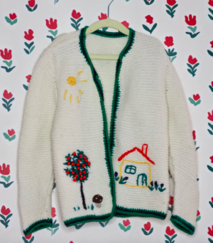 vintage kids knitted cardigan