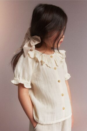 collared cotton blouse
