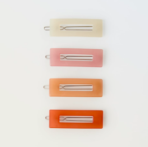 muted colour hair clips