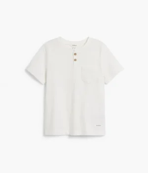 kids white muslin t-shirt