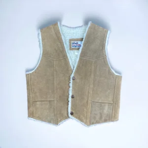 vintage shearling waistcoat