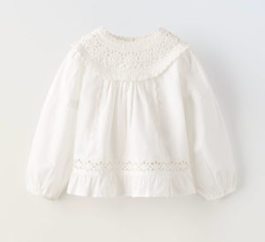 white crochet blouse