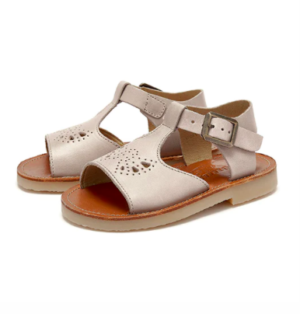 pink leather sandals