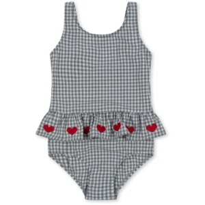 gingham heart frill swimsuit