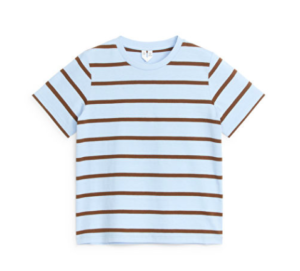kids blue brown striped t-shirt