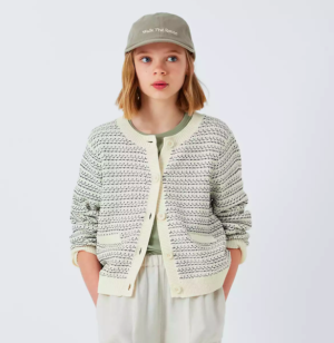 stripe knitted cardigan