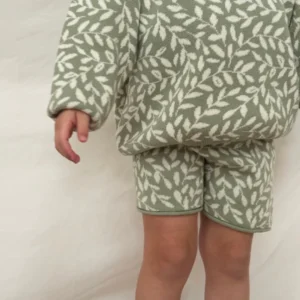 olive knitted shorts
