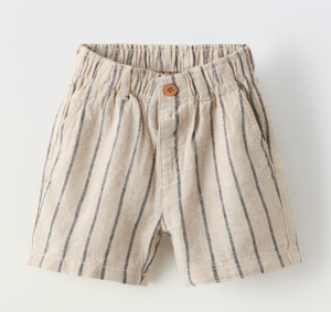 linen stripe shorts