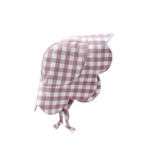 pink scallop sun bonnet