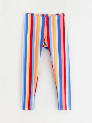 rainbow striped leggings
