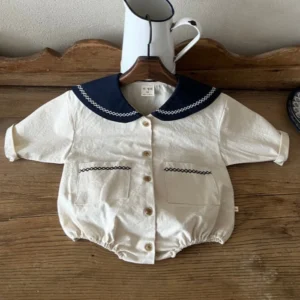 sailor collar romper