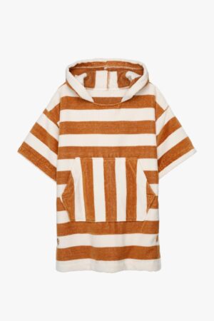 striped terry poncho