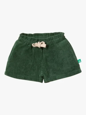 baby green terry towelling shorts
