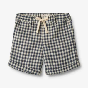 blue check shorts