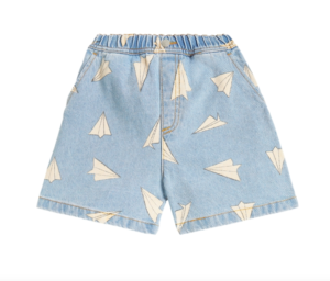 denim paper aeroplane shorts