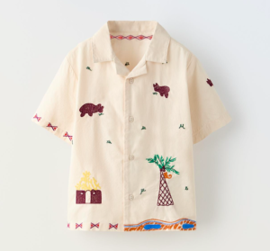 embroidered garden shirt