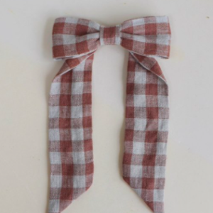 gingham hair bow