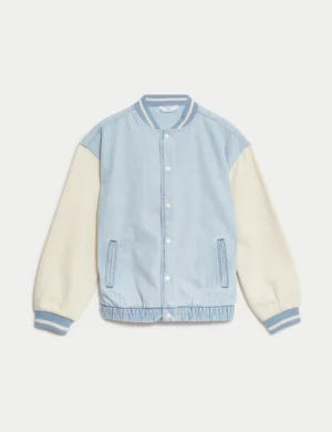 girls denim bomber