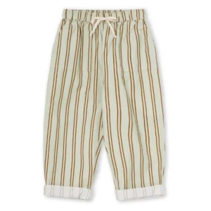 green stripe kids trousers