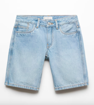 kids blue denim shorts
