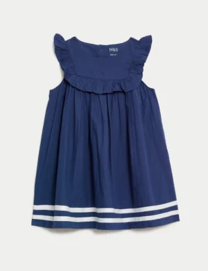 navy cotton dress