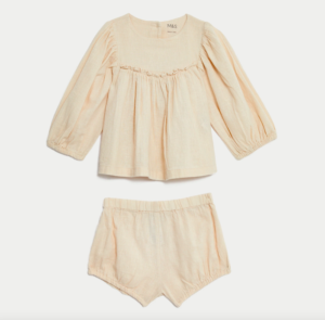neutral cotton baby outfit