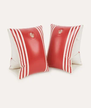 red striped swimming armbands