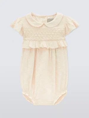 traditional cream baby romper