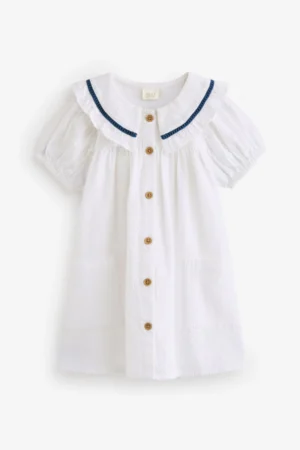 white collar dress