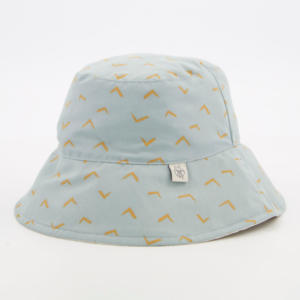 light blue printed kids bucket sun hat