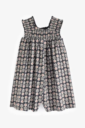 black floral girls jumpsuit